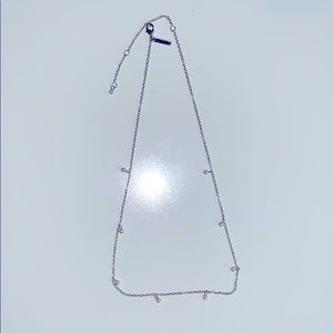 Silver danty Swarovski pearl dangle chain